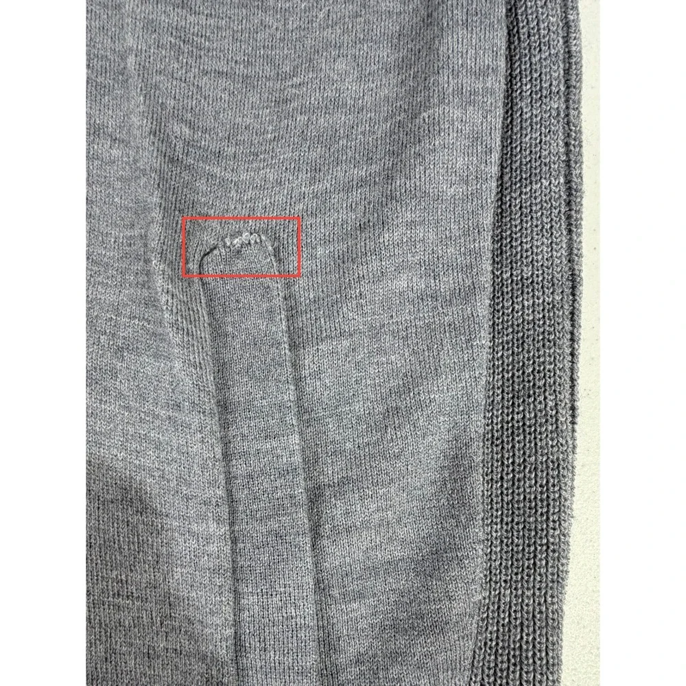 Johnnie O Hybrid 1/4 Zip Prep Performance Pullover Medium Gray Merino Blend READ